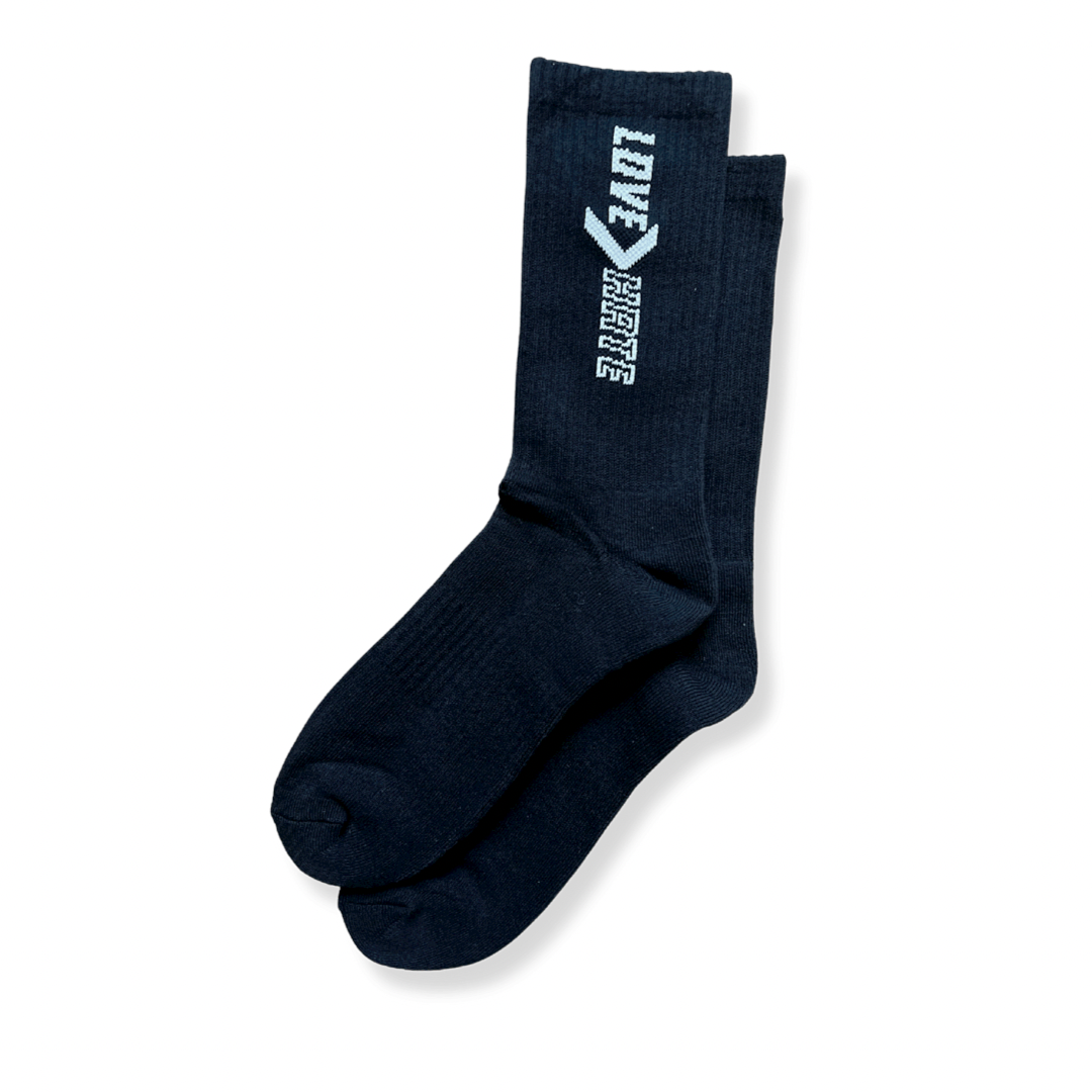 LOVE>HATE Crew Sock